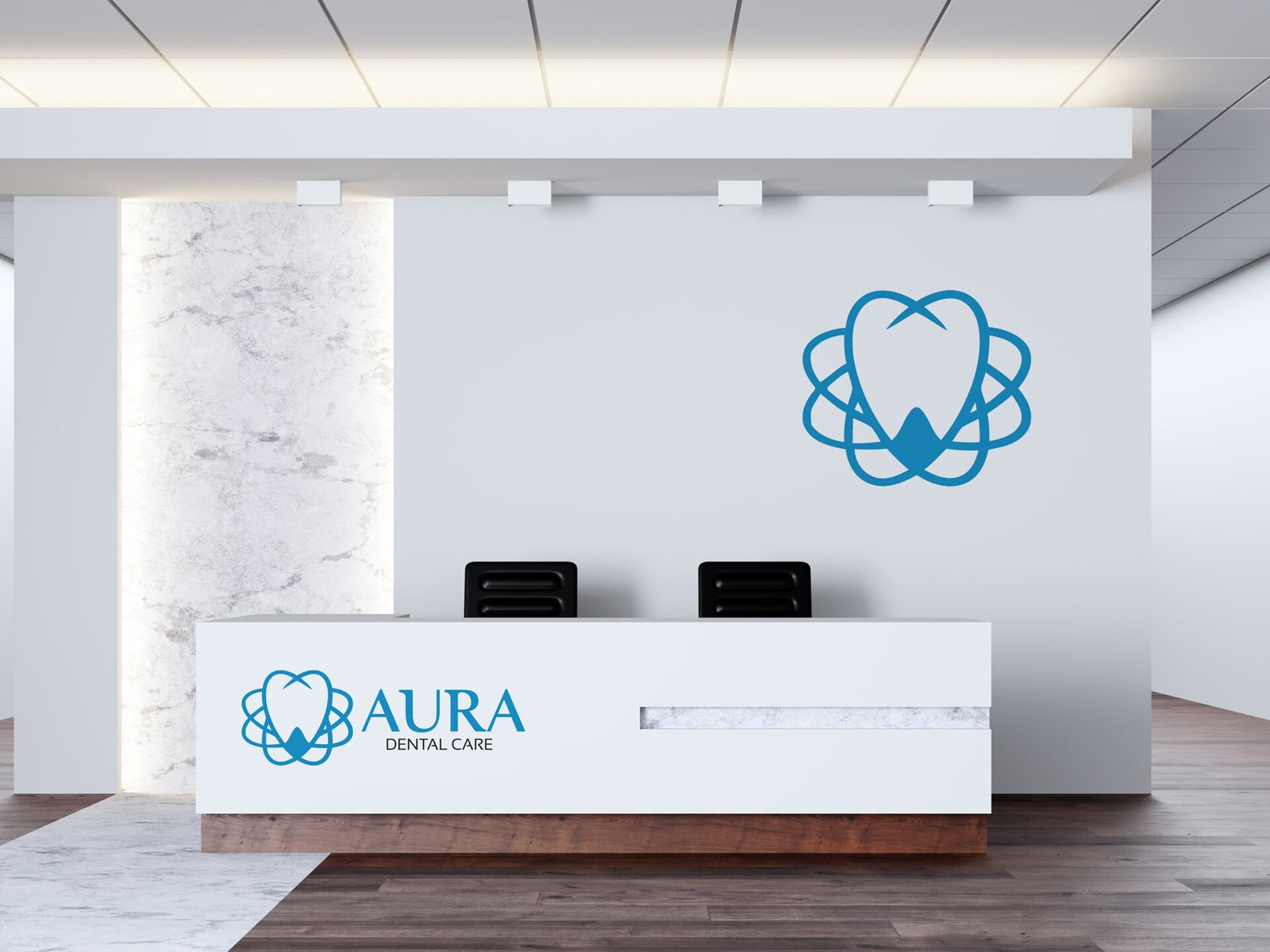 Aura Dental Logo Design