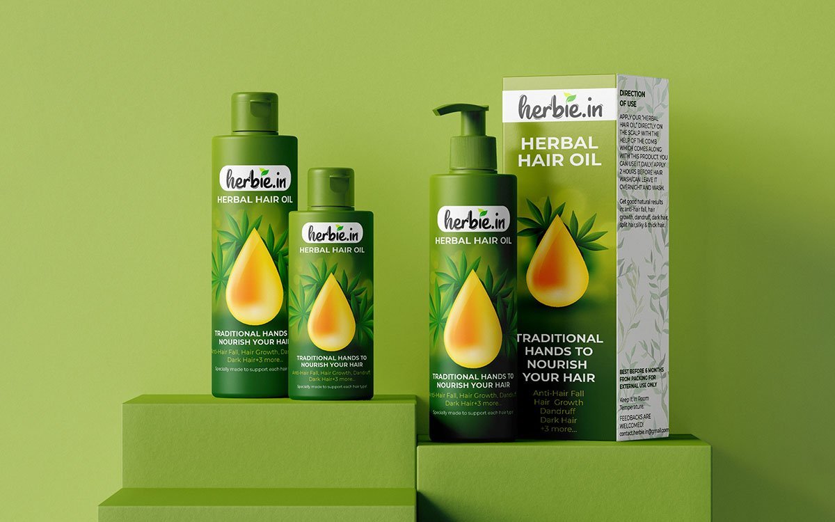 Herbal Oil Packaging Design