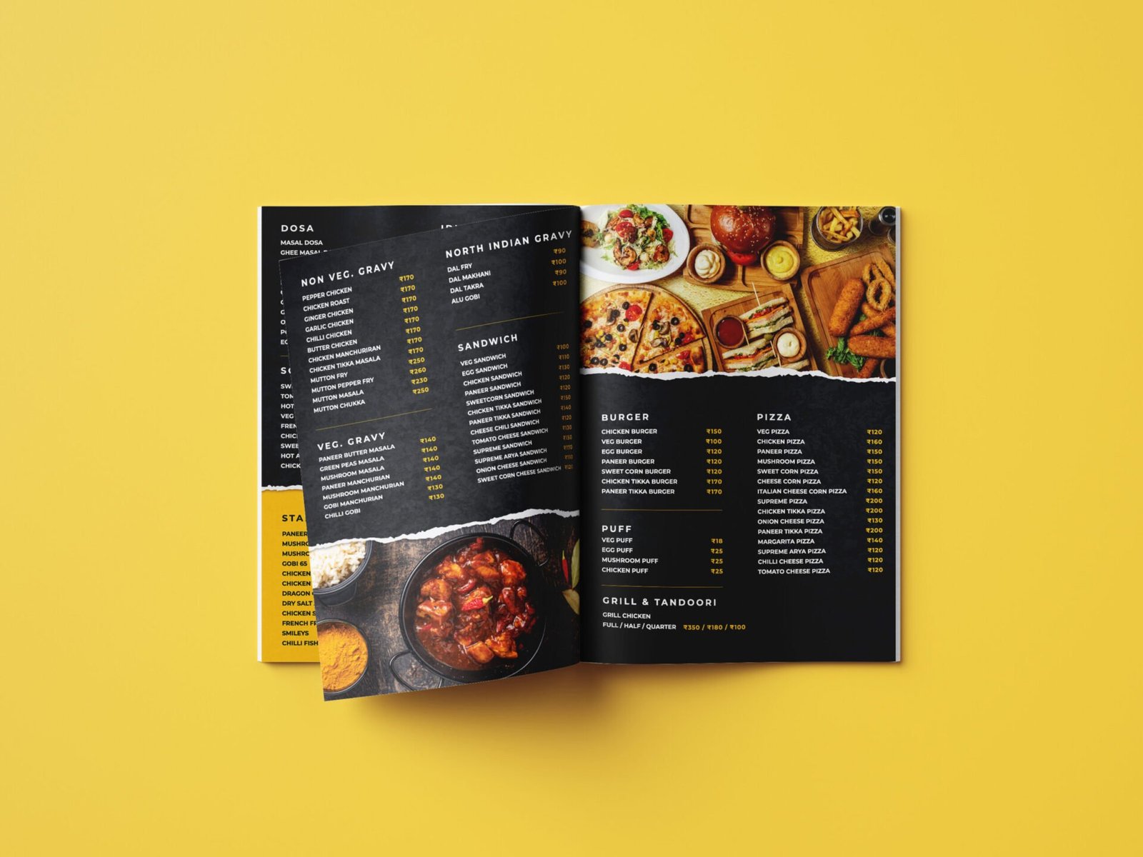 Arya Restaurant Brochure Design