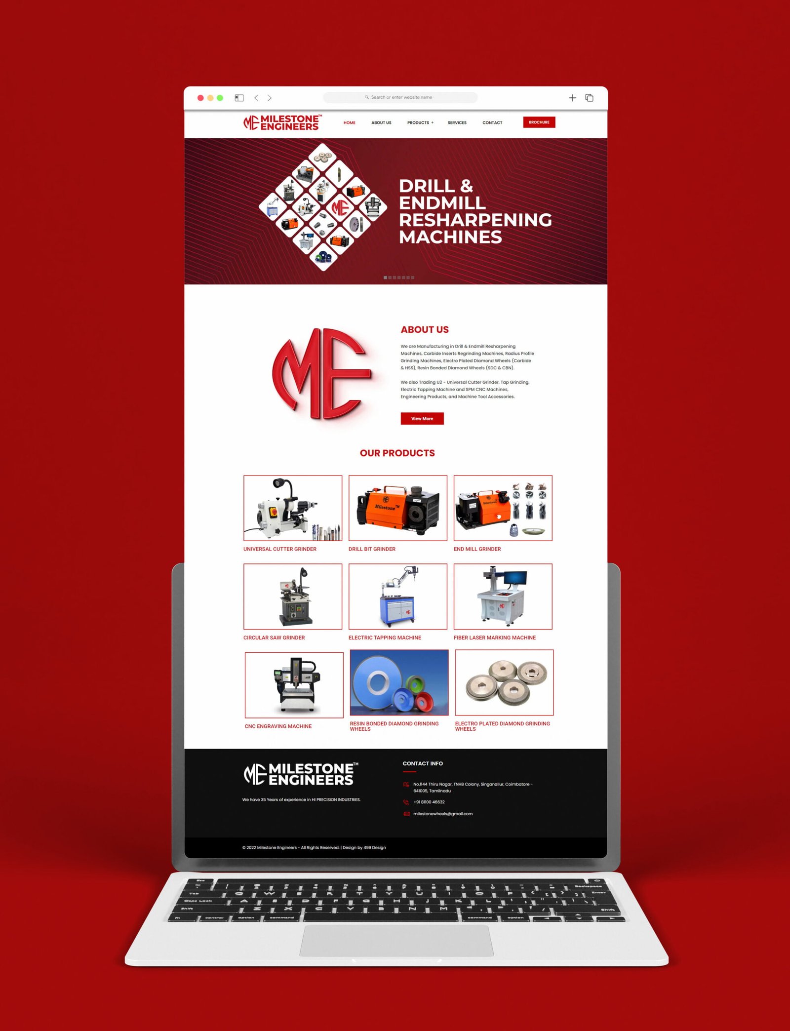Milestone Engineers Website Design Coimbatore